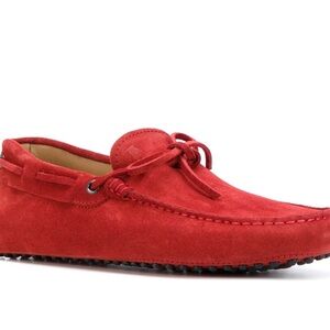 Elegant Red Suede Loafers for Men - 9US